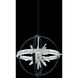 Angelo 6 Light 23 inch Matte Black with Polished Silver Pendant Ceiling Light in Matte Black W/ Polished Silver