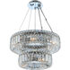 Rondelle 9 Light 18 inch Chrome Pendant Ceiling Light in Firenze