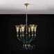 Tinta 6 Light 28 inch Winter Brass Pendant Ceiling Light in Firenze Clear