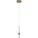 Goccia LED 6.25 inch Winter Brass Mini Pendant Ceiling Light