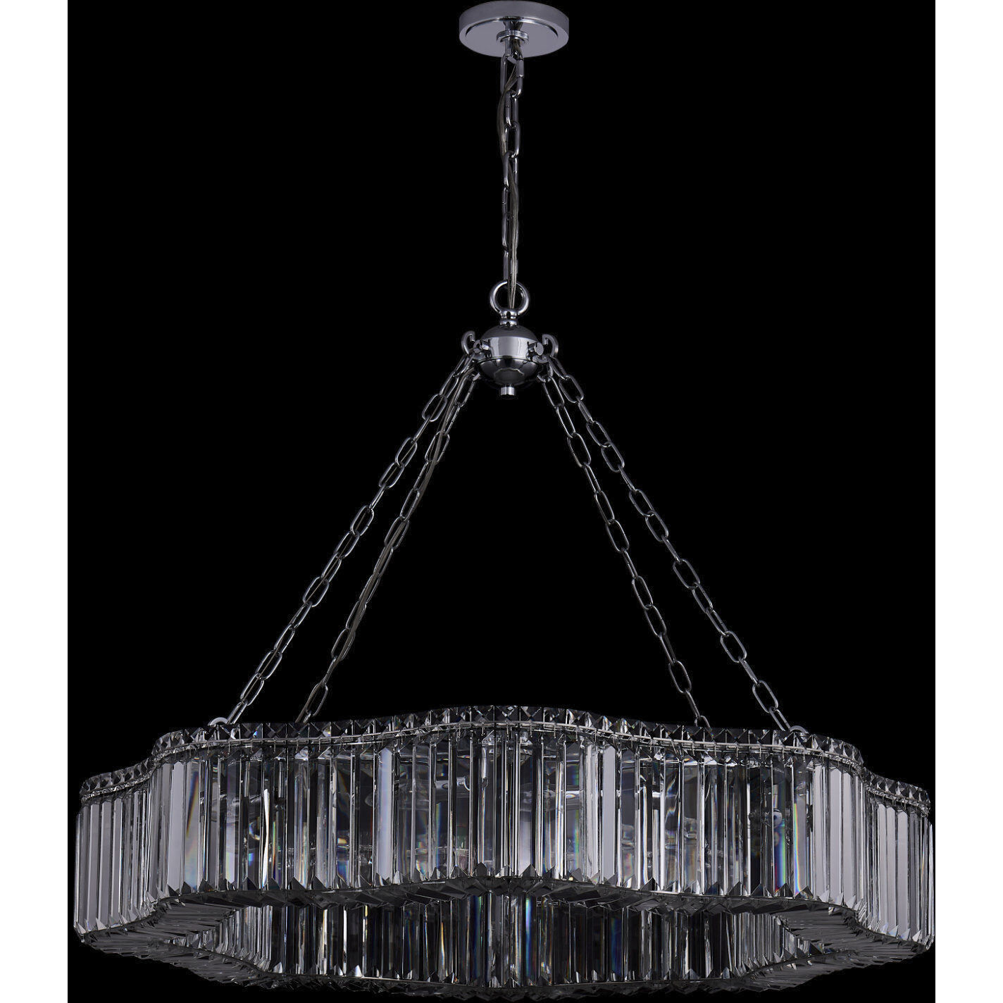 Corda 12 Light 38 inch Polished Chrome Pendant Ceiling Light