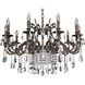 Avelli 10 Light 35 inch Sienna Bronze with Antique Silver Leaf accents Chandelier Ceiling Light in Firenze Fleet Gold