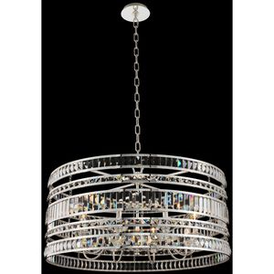 Strato 8 Light 32 inch Polished Silver Pendant Ceiling Light