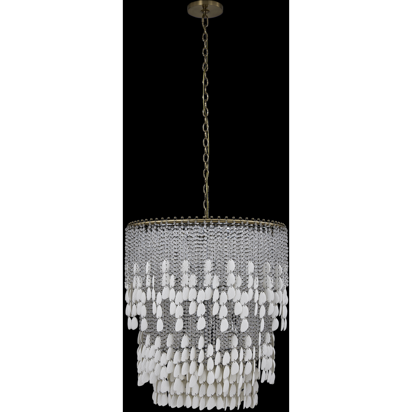 Farfalle 18 Light 28 inch Brushed Champagne Gold Chandelier Ceiling Light