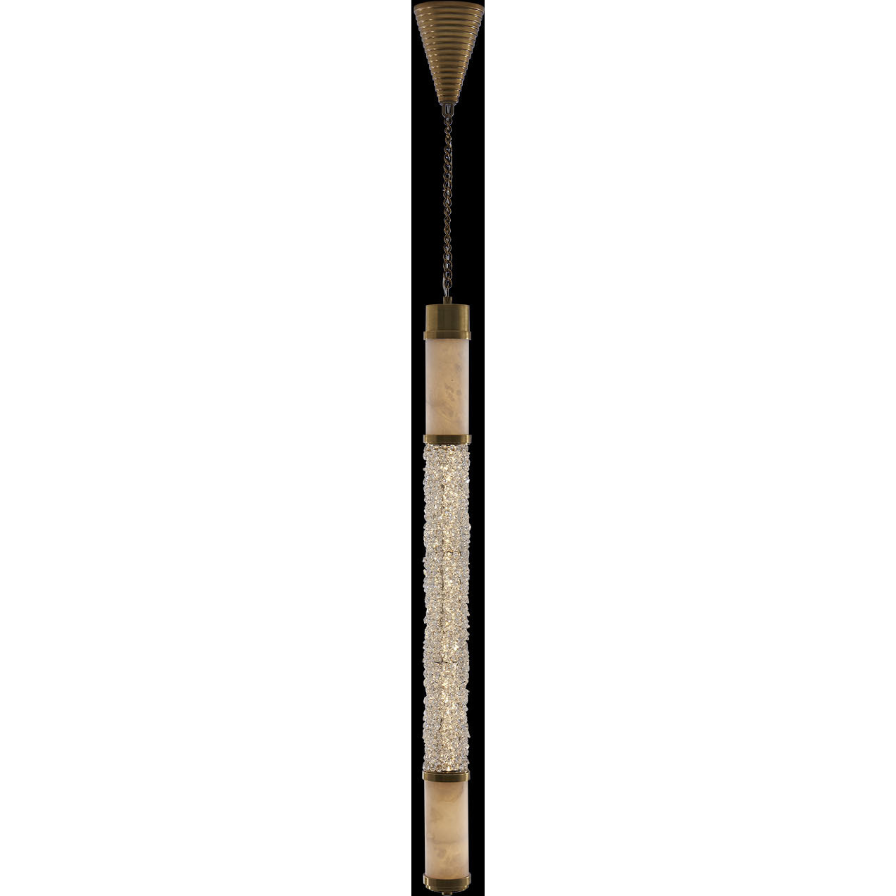 Tubo 3.5 inch True Brass Pendant Ceiling Light