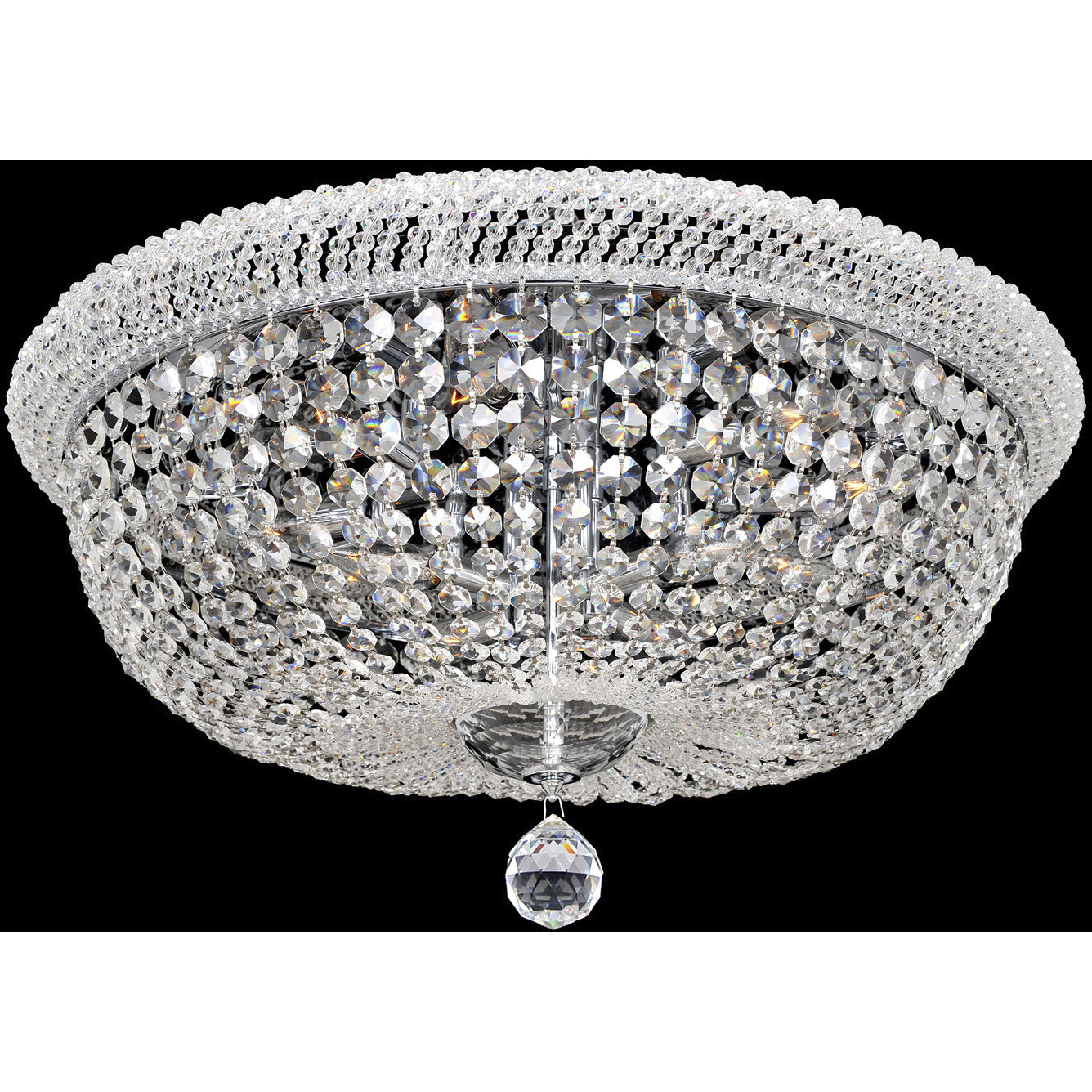 Napoli 8 Light 18 inch Chrome Flush Mount Ceiling Light