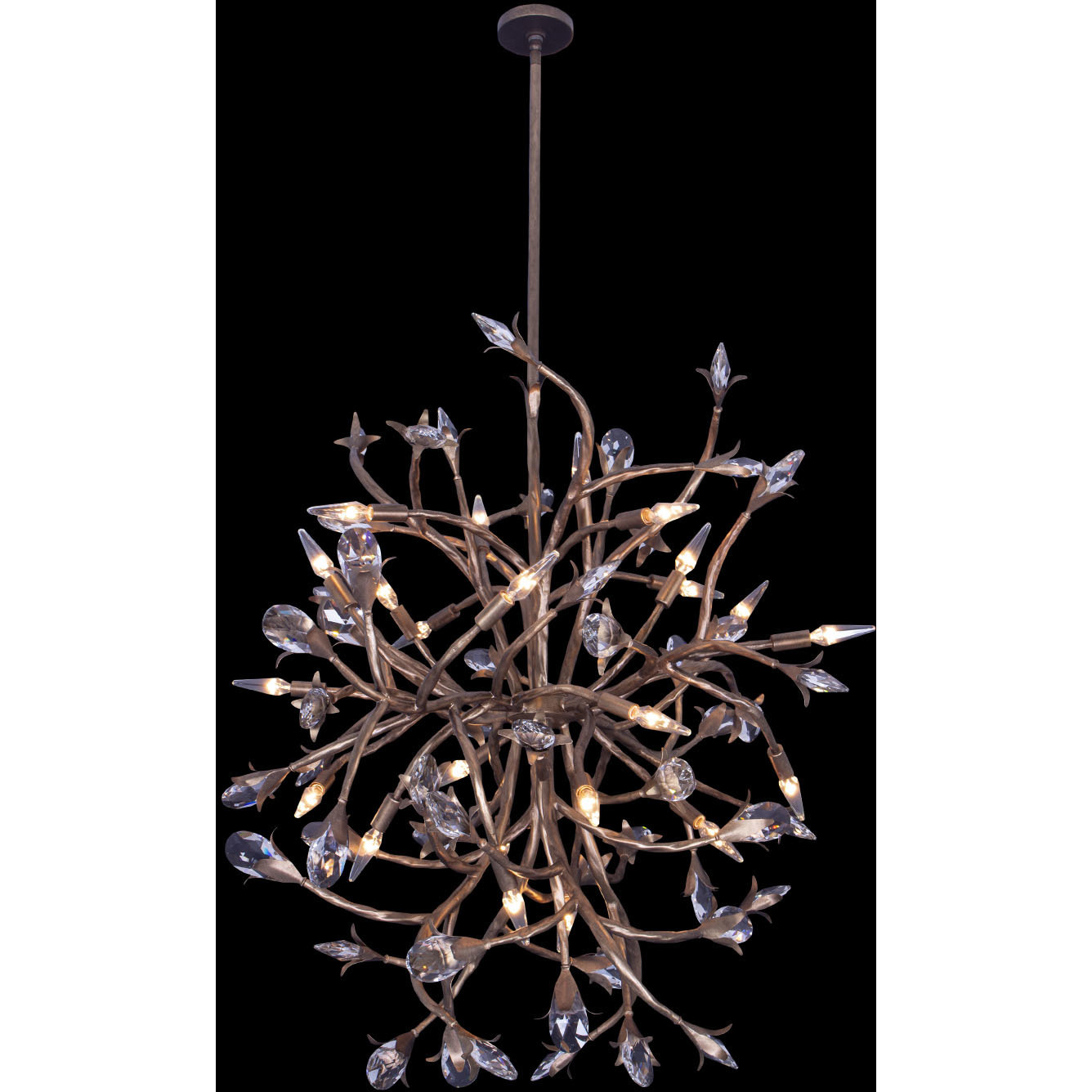 Fiore 16 Light 33.5 inch Pearlized Antique Brass Chandelier Pendant Ceiling Light