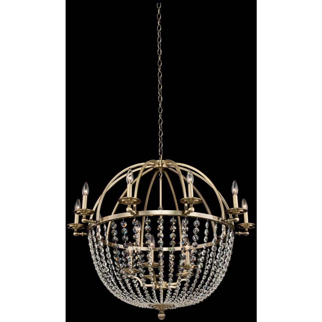 Pendolo 15 Light 37 inch Brushed Champagne Gold Chandelier Pendant Ceiling Light