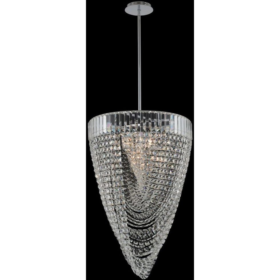 Mira 12 Light 21 inch Chrome Foyer Pendant Ceiling Light