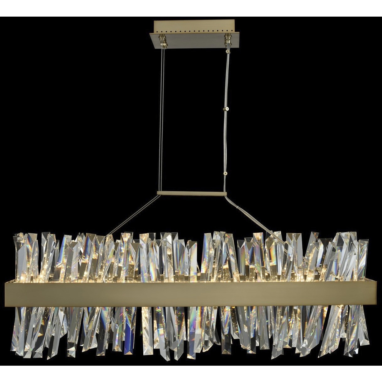 Glacier Island Pendant Ceiling Light in Brushed Champagne Gold