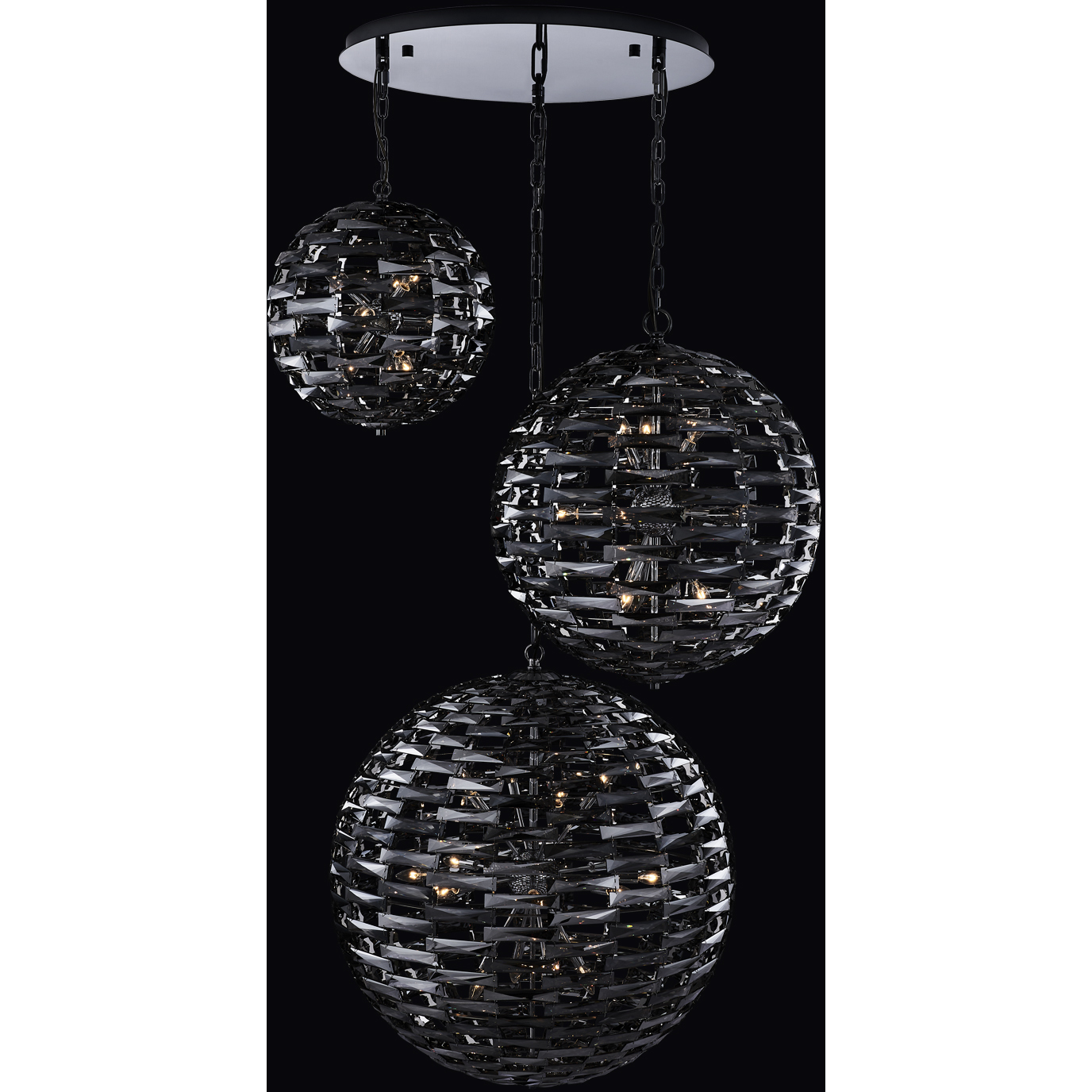 Alta 37 Light 45.5 inch Black Nickel Pendant Foyer Ceiling Light