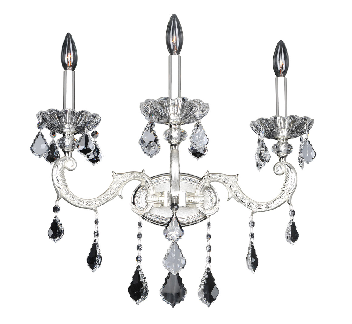 Cassella 3 Light 21.25 inch Two-Tone Silver Wall Bracket Wall Light