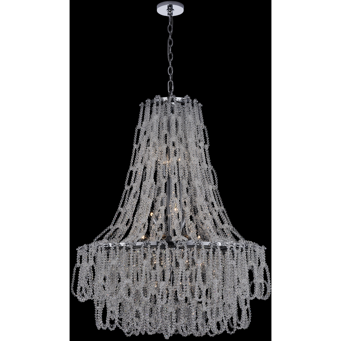 Loop 21 Light 34 inch Polished Chrome Pendant Ceiling Light