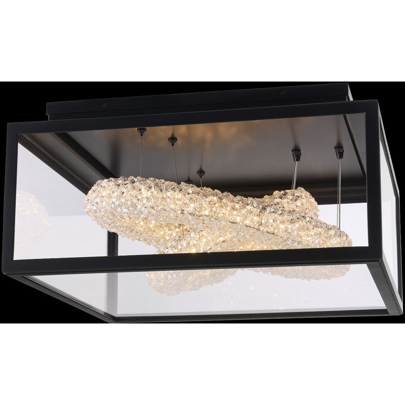 Lina Esterno 24 inch Matte Black Outdoor Flush Mount