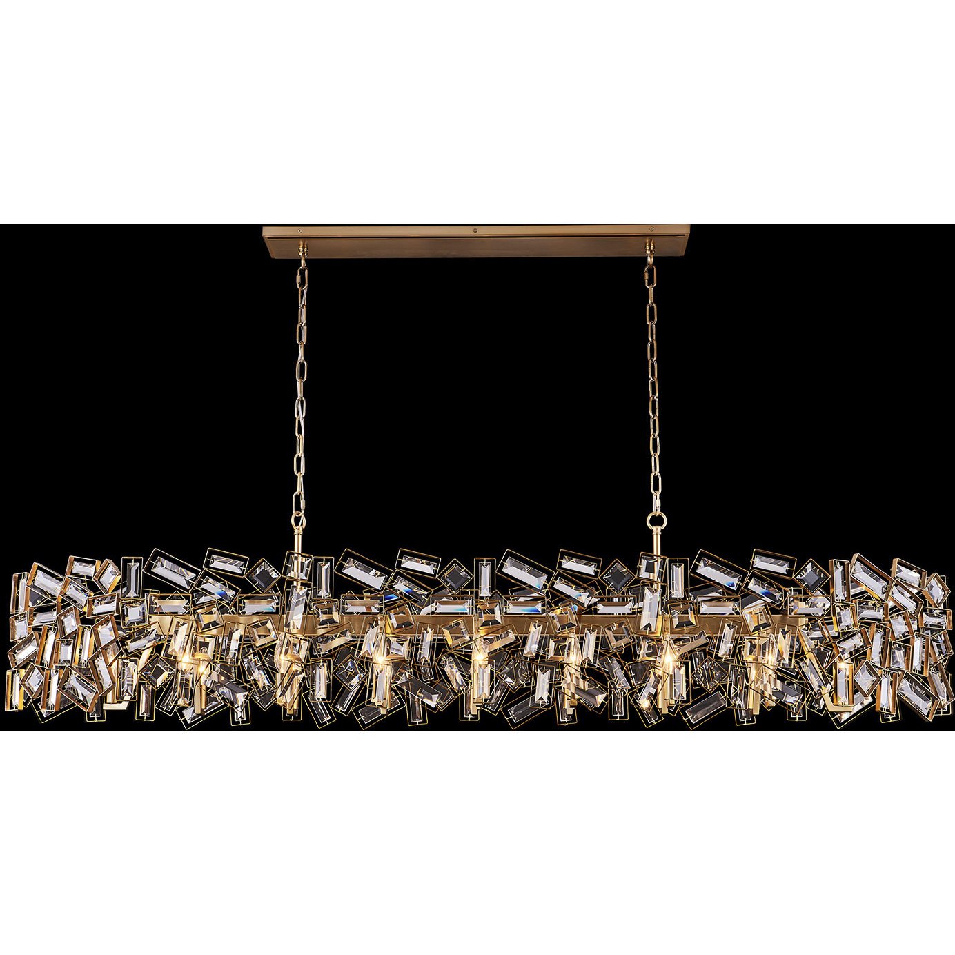 Inclanata Island Light Ceiling Light in Winter Brass