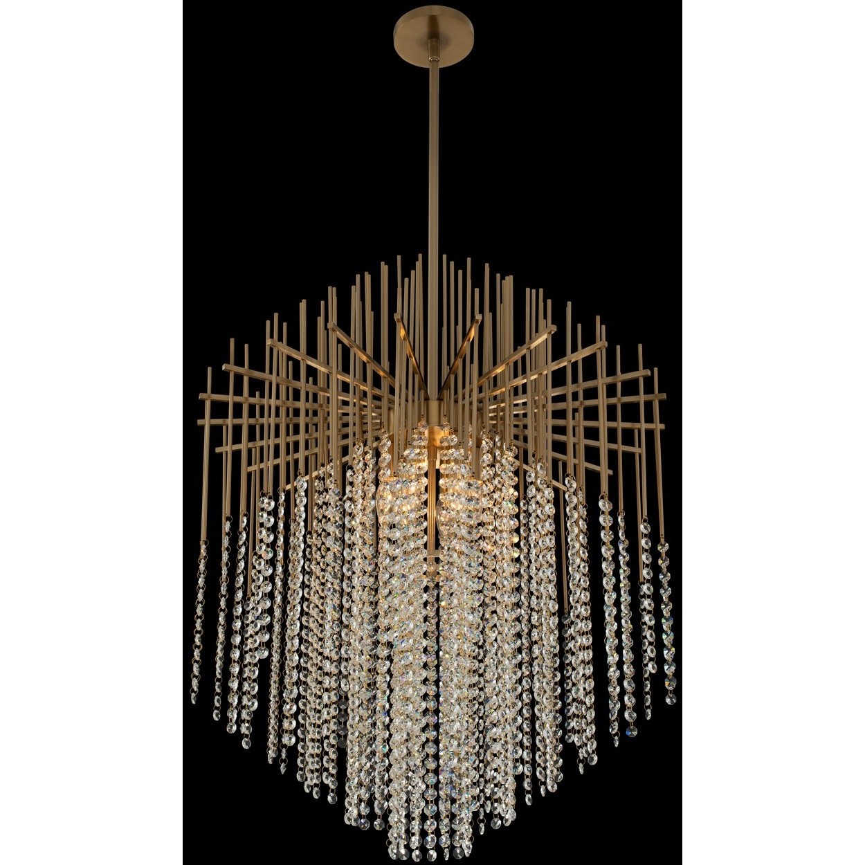 Allegri 037655038FR001 Estrella 6 Light 26 inch Brushed Champagne