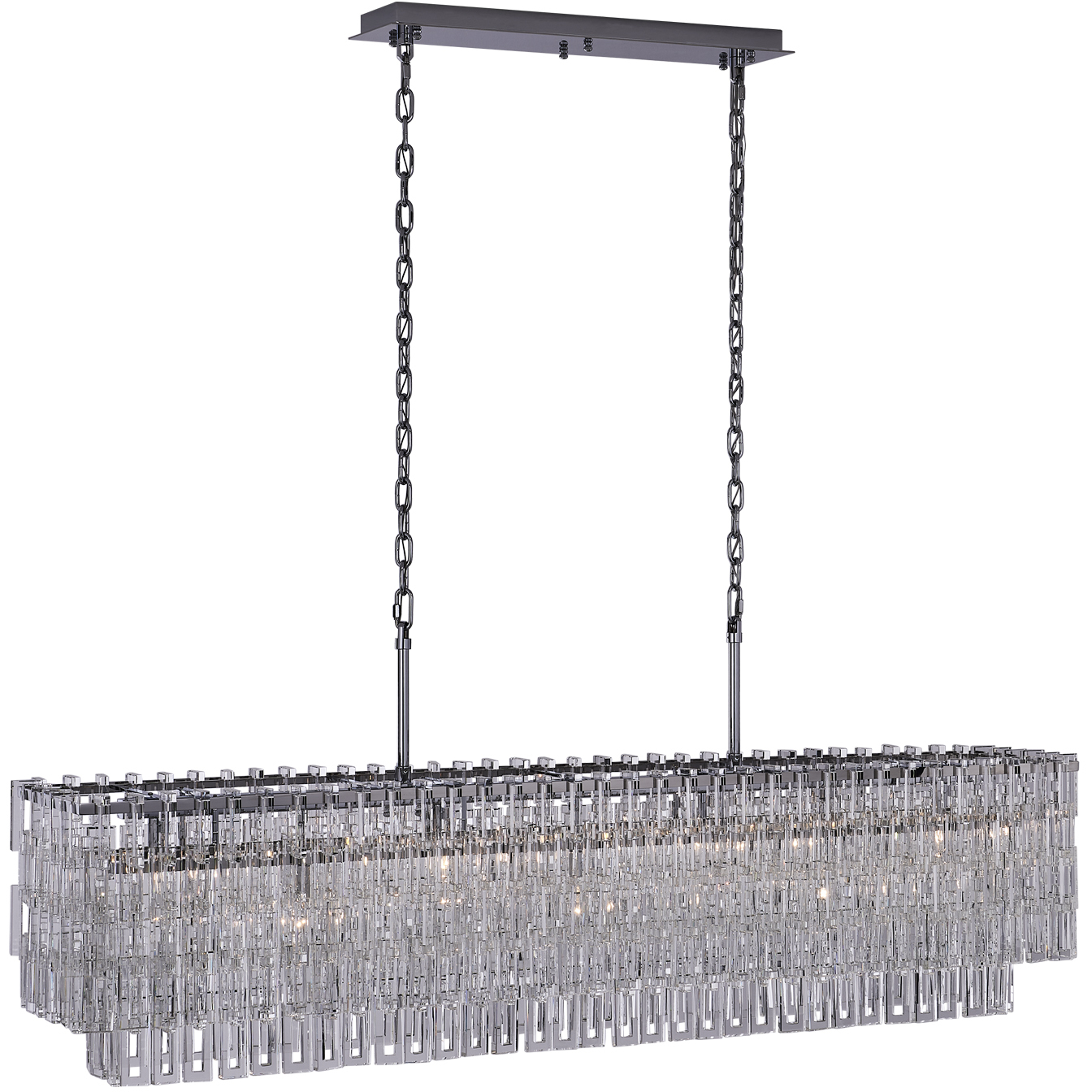 Catene 7 Light 12 inch Chrome Linear Pendant Ceiling Light