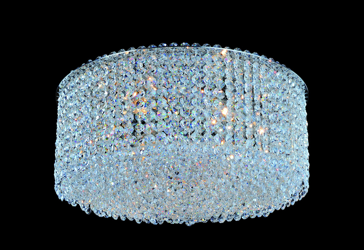Milieu Metro 8 Light 18 inch Chrome Flush Mount Ceiling Light