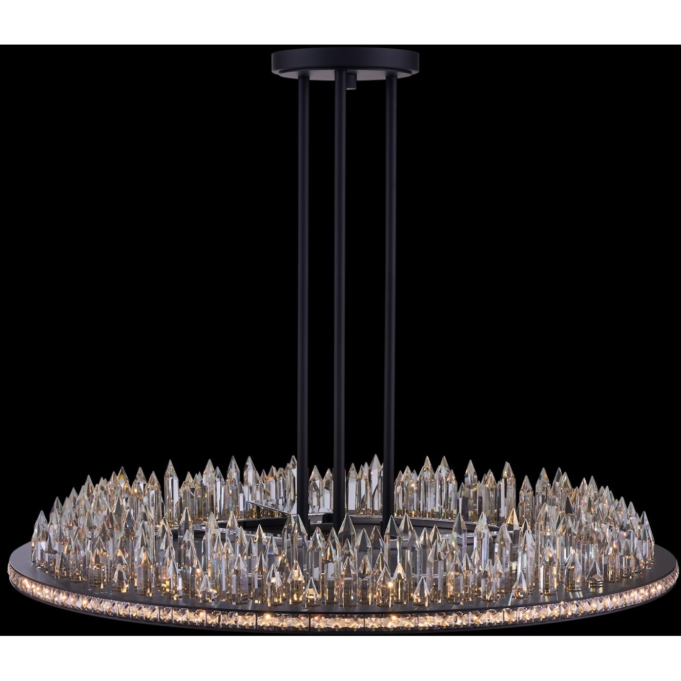 Orizzonte 36 inch Matte Black Pendant Ceiling Light