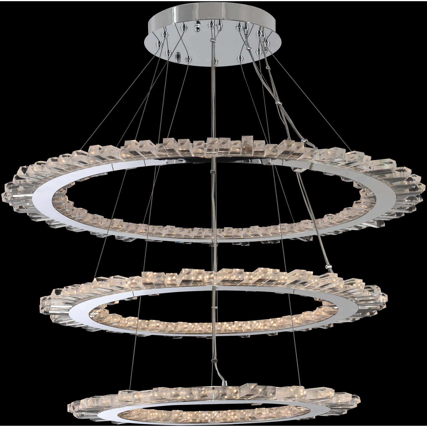 Allegri 032754010FR001 Quasar LED 42 inch Chrome Pendant Ceiling Light