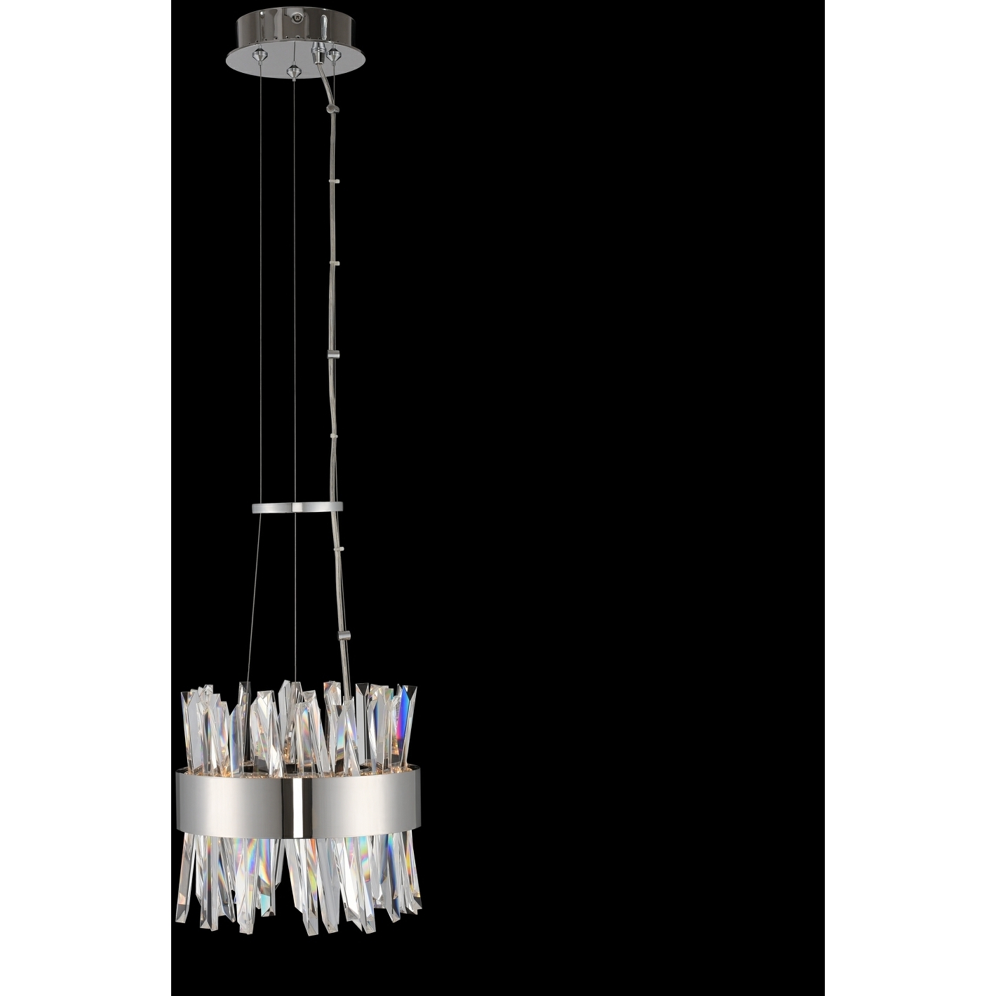 Glacier LED 10 inch Chrome Mini-Pendant Ceiling Light