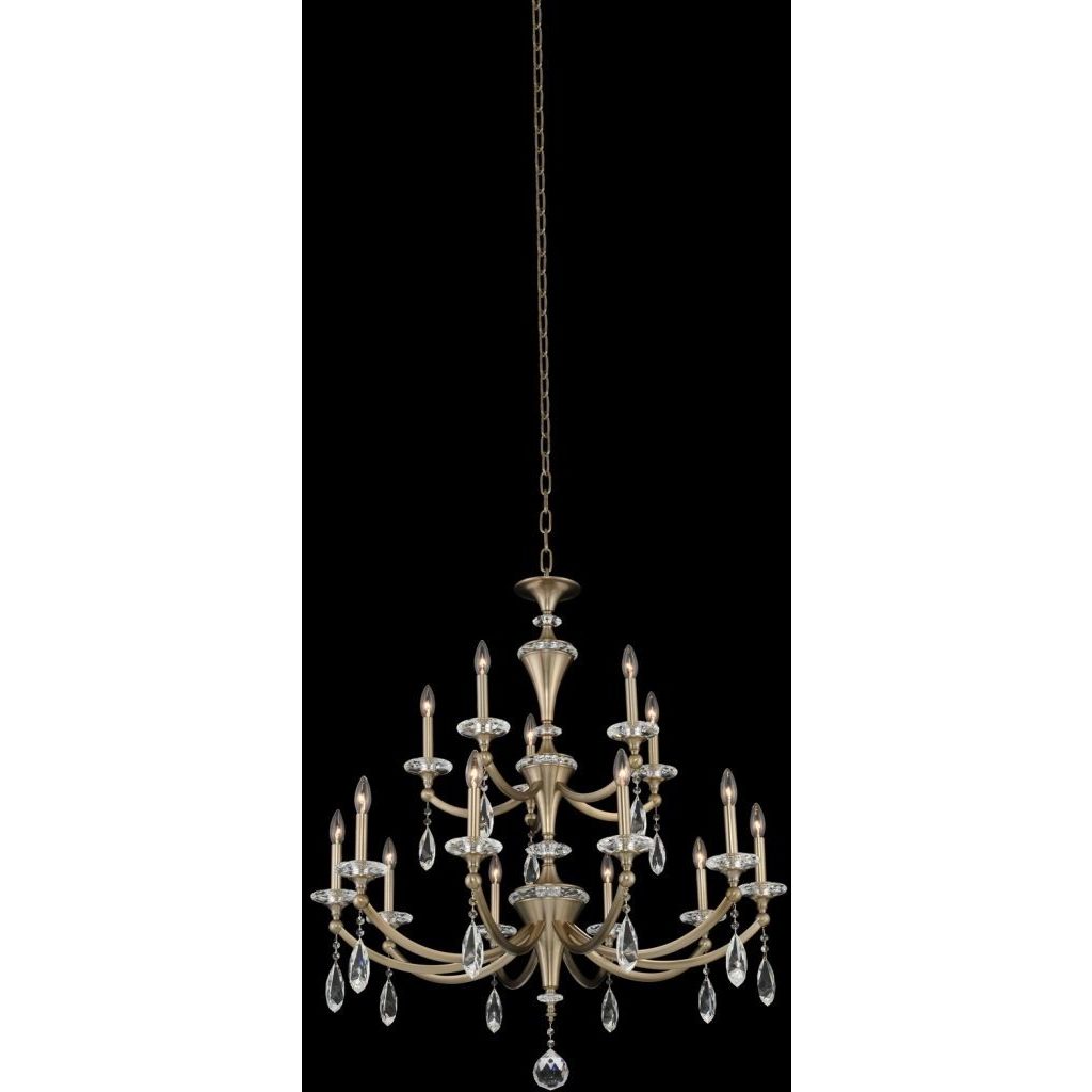 Floridia 15 Light 37 inch Matte Brushed Champagne Gold Chandelier Ceiling Light